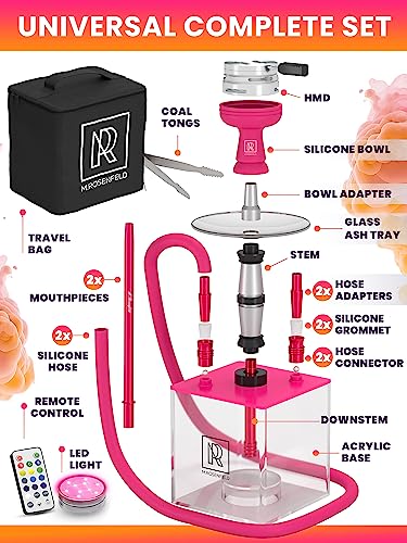 YADO Square Pink Hookah Set