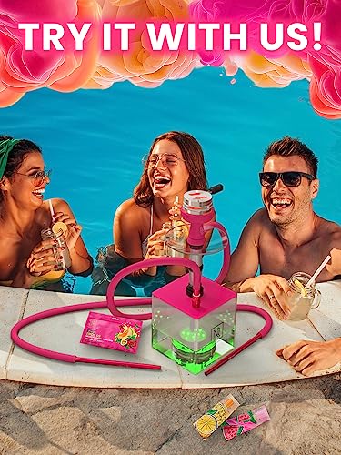 YADO Square Pink Hookah Set