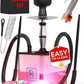 M. ROSENFELD YADO Square LED Acrylic Hookah Set – Black / 2 Hose