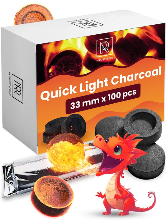M. ROSENFELD Quick-Light Hookah Charcoal Discs – 100 pcs