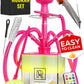 M. ROSENFELD YADO Square LED Acrylic Hookah Set – Pink / 4 Hose