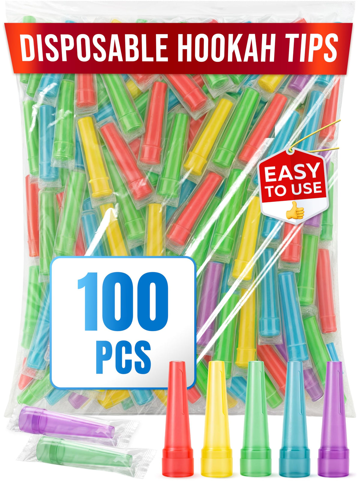 M. ROSENFELD Disposable Hookah Mouth Tips – Short / 100 pcs