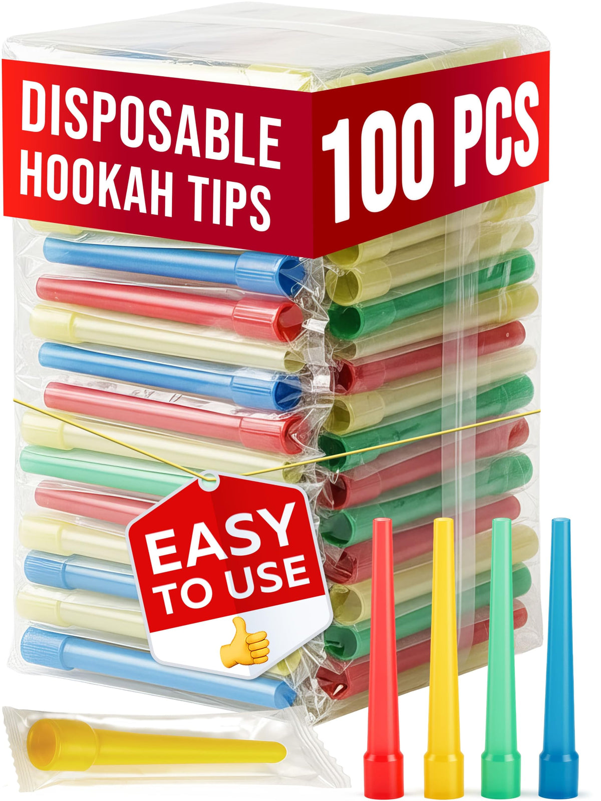 M. ROSENFELD Disposable Hookah Mouth Tips – Long / 100 pcs